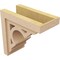 Ekena Millwork 7"W x 14"D x 14"H Classic Sheridan Rough Cedar Woodgrain TimberThane Corbel, Primed Tan CORUR07X14X14SHERCPR - alternate 4